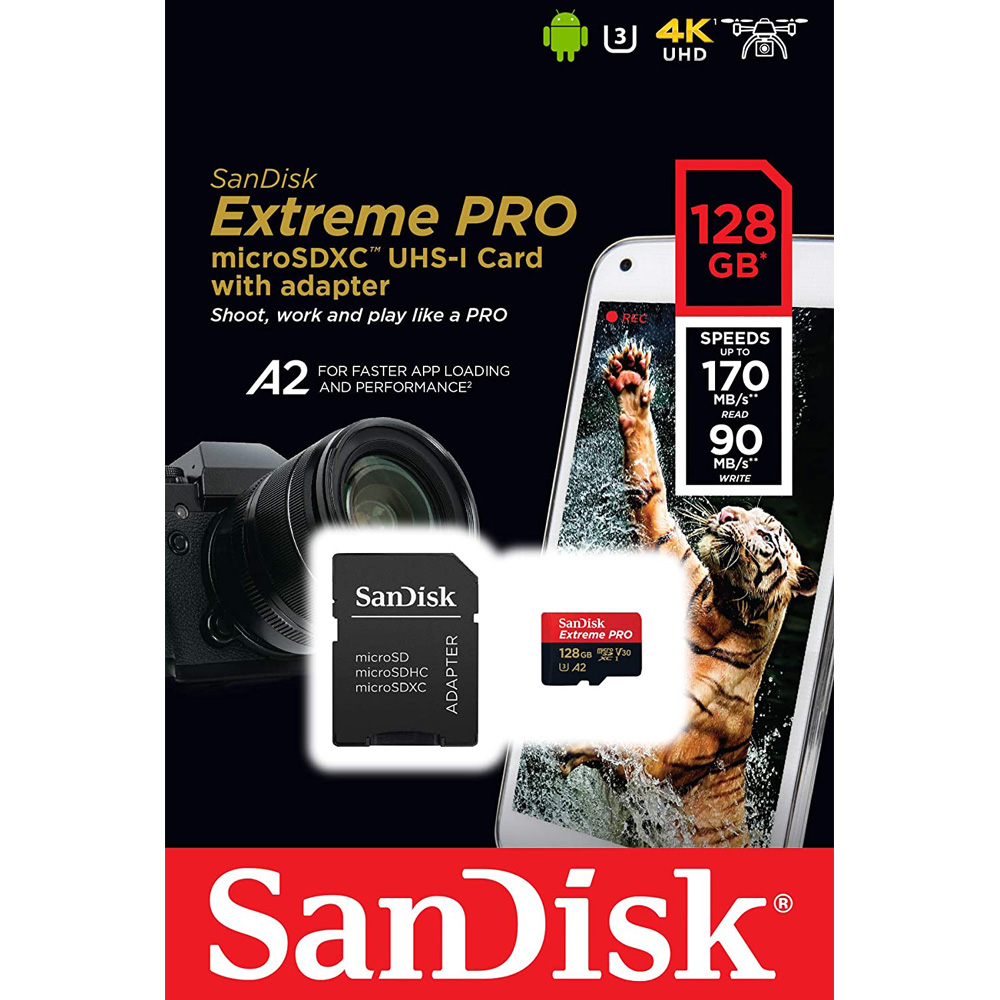 Micro sandisk extreme pro-a2 128 GB